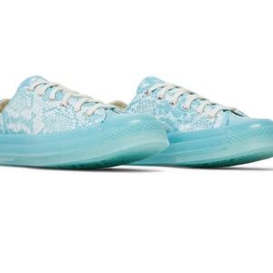 Tyler the Creator CONVERSE x GOLF blue snakeskin canvas sneakers